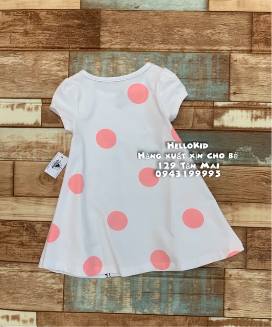 Váy cotton chấm bi công chúa