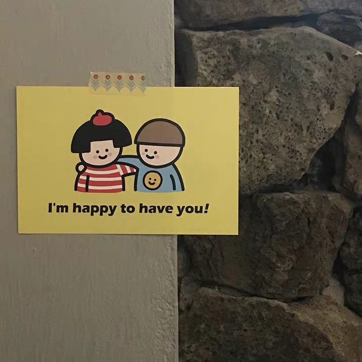 Set 9 Tấm Thẻ Dán Tường Hình Hoạt Hình Xinh Xắn