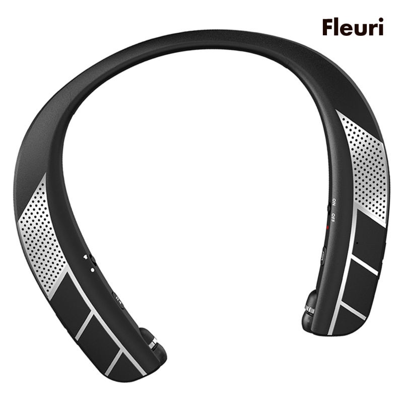 Bộ loa Bluetooth đeo cổ 2 trong 1 có thể gấp gọn tiện dụng kèm phụ kiện