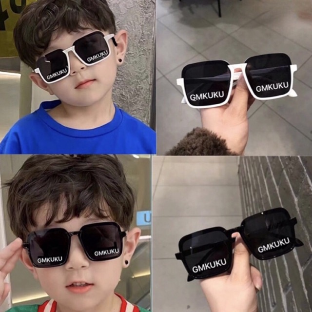 Mắt Kính Cho Bé Trai Bé Gái, Kính Râm Thời Trang Chống Tia UV Cho Trẻ Em, Mắt Kính Hàn Quốc Cao Cấp Form Vuông Dễ Thương