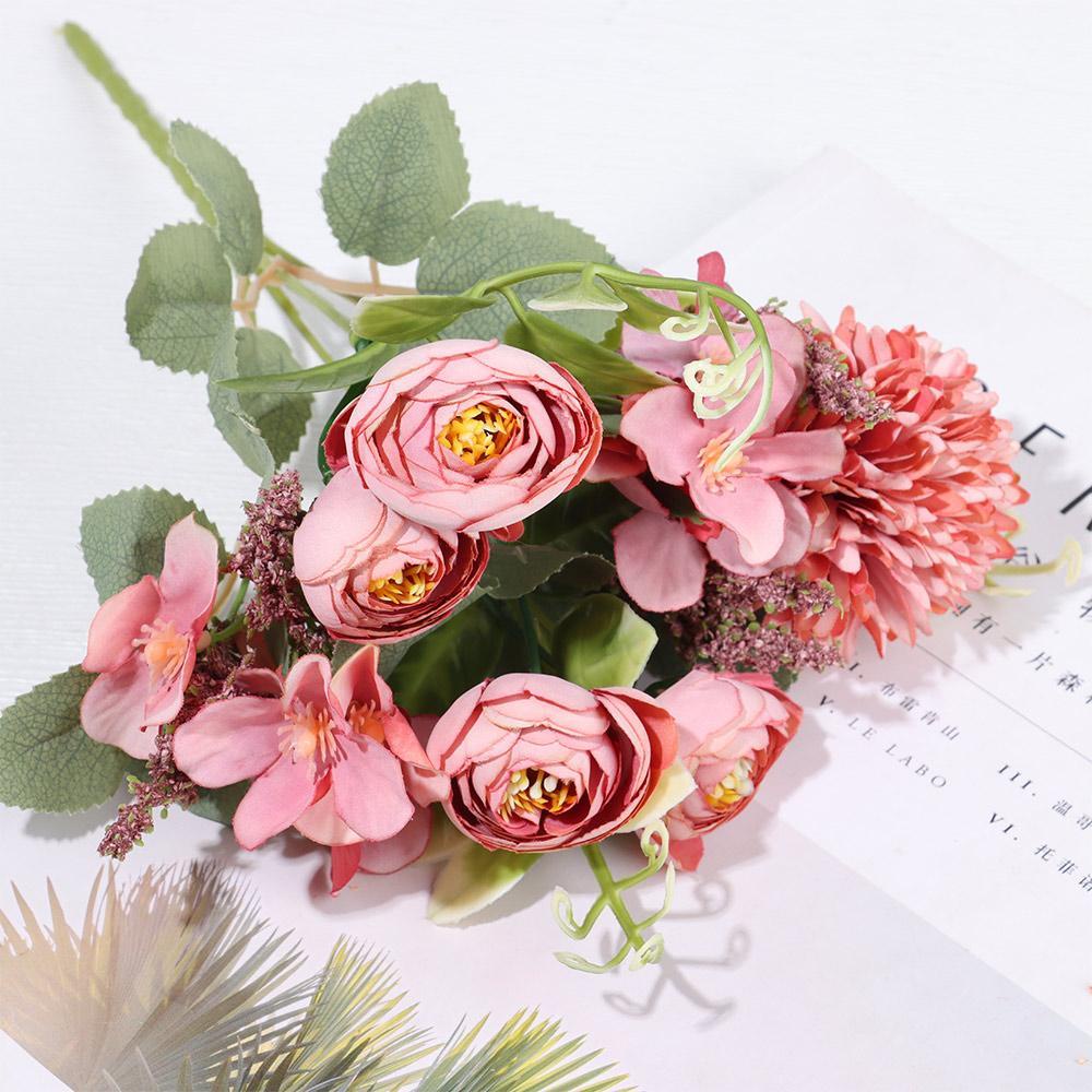 KUNHEV Hoa Mẫu Đơn Giả Bằng Lụa Dùng Trang Trí Nhà Cửa / Tiệc Cưới Phong Cách Retro