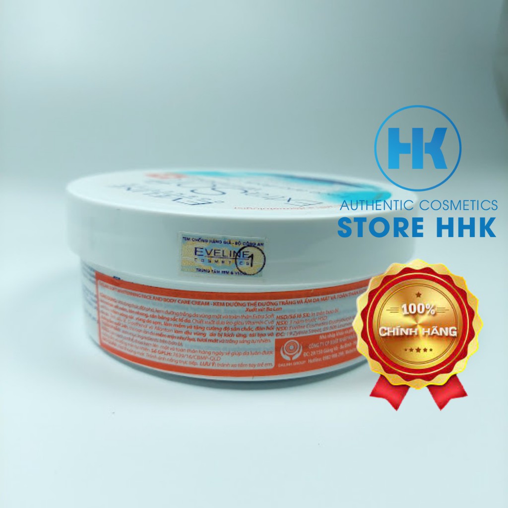 Kem dưỡng ẩm trắng da mặt và toàn thân Eveline Extra Soft Whitening 200ml-dưỡng ẩm tối đa | BigBuy360 - bigbuy360.vn
