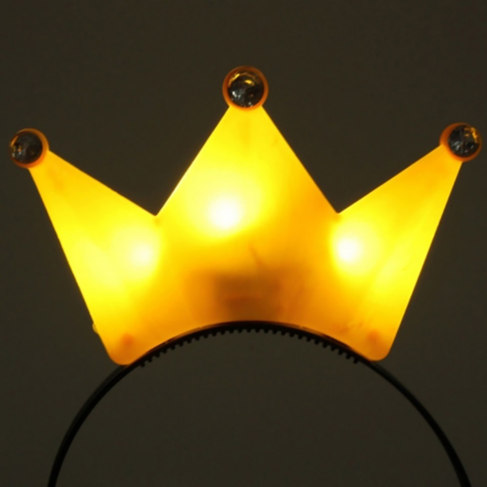 Gmz- Cài Tóc Hình Vương Miện Công Chúa Có Đèn LED Phát Sáng Dành Cho Tiệc Tùng