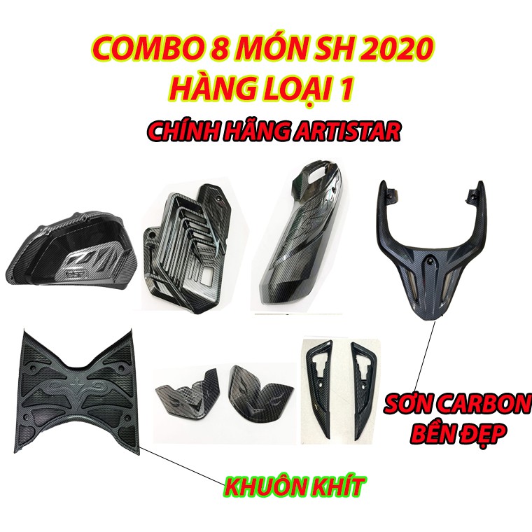 COMBO BỘ CARBON 8 MÓN CHO SH 2020 ( CHÍNH HÃNG ARTISTAR)