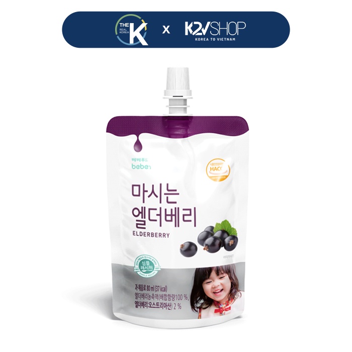 Nước Ép Quả Elderberry Tăng Đề Kháng Cho Bé Bebefood 80ml/Bịch