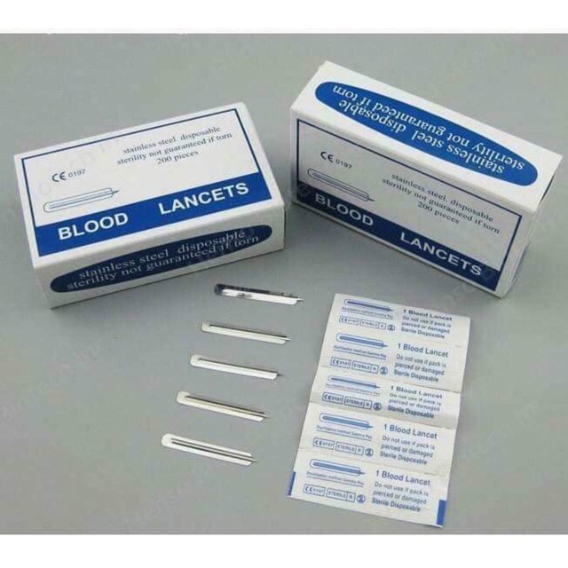 Kim chích mụn hộp 200 chiếc lancets