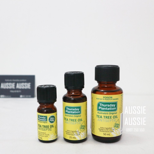 Tinh dầu tràm trà Úc Thursday Plantation tea tree oil nguyên chất 100% 10ml 15ml 25ml 50ml 100ml