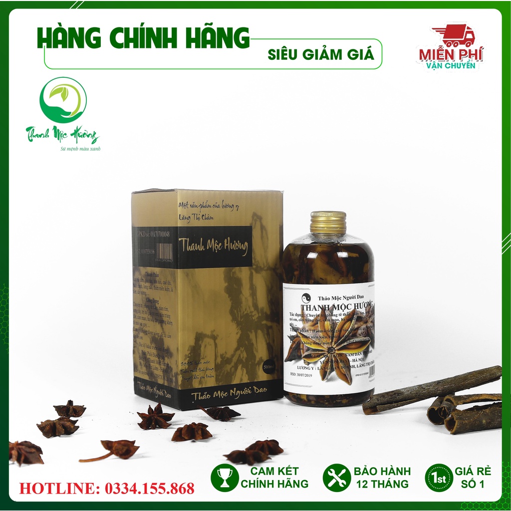 Thảo mộc Dân tộc Dao Xoa bóp Thanh Mộc Hương 500ml