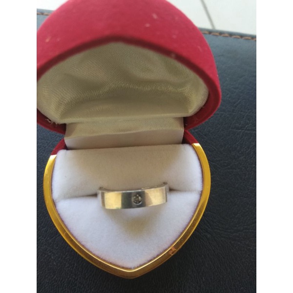 Nhẫn khắc 0,03 Silver GP kim size6