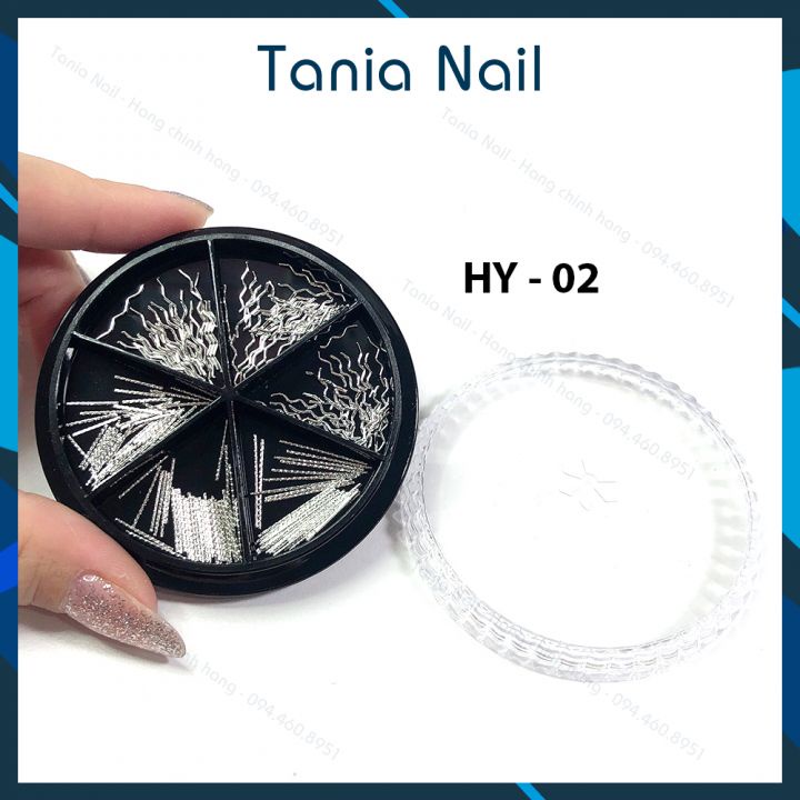 Charm Kim Loại Nail Set 6 Phụ Kiện Kim Loại