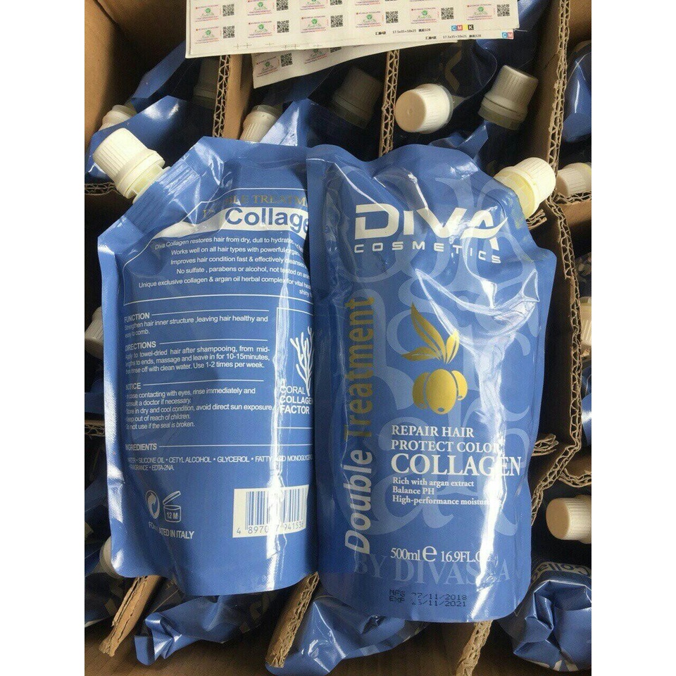 DẦU HẤP Ủ TÓC DIVA COLLAGEN HAIR REPAIR SIÊU MƯỢT (MẪU MỚI) 500ML