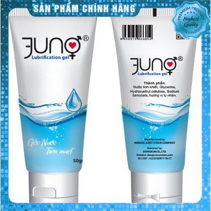 Gel bôi trơn tinh chất gốc nước mát lạnh JUNO 50gr