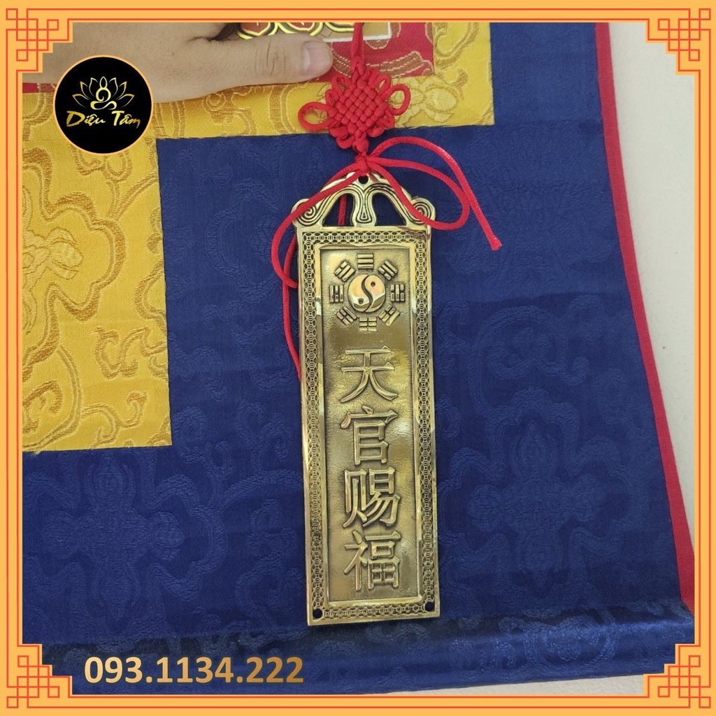 Đồ phong thủy - Thẻ đồng thiên quan tứ phúc phong thủy trấn trạch, hóa giải hướng xấu treo cửa