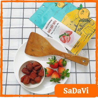 DÂU SẤY DẺO thơm ngon chua ngọt ít đường SaDaVi - đồ ăn vặt Việt Nam healthy đặc sản Đà Lạt - Túi Zip 100g