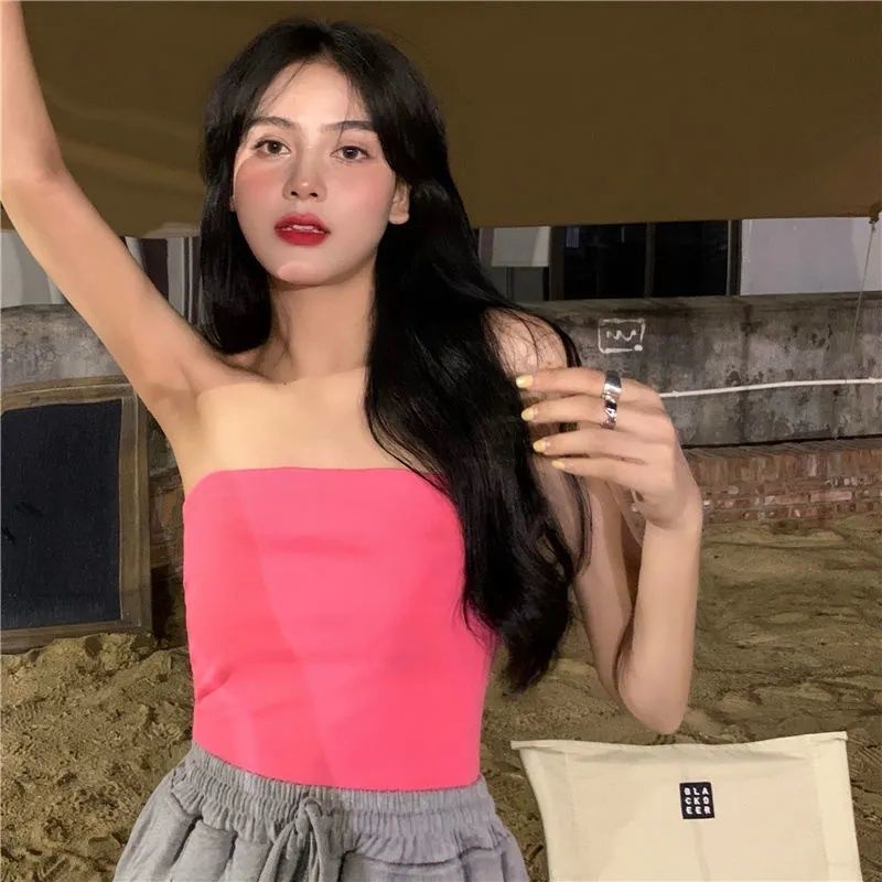 Áo Lót Ống Mỏng Màu Đen Thời Trang Mùa Hè Cho Nữ áo yếm JL-MX-01