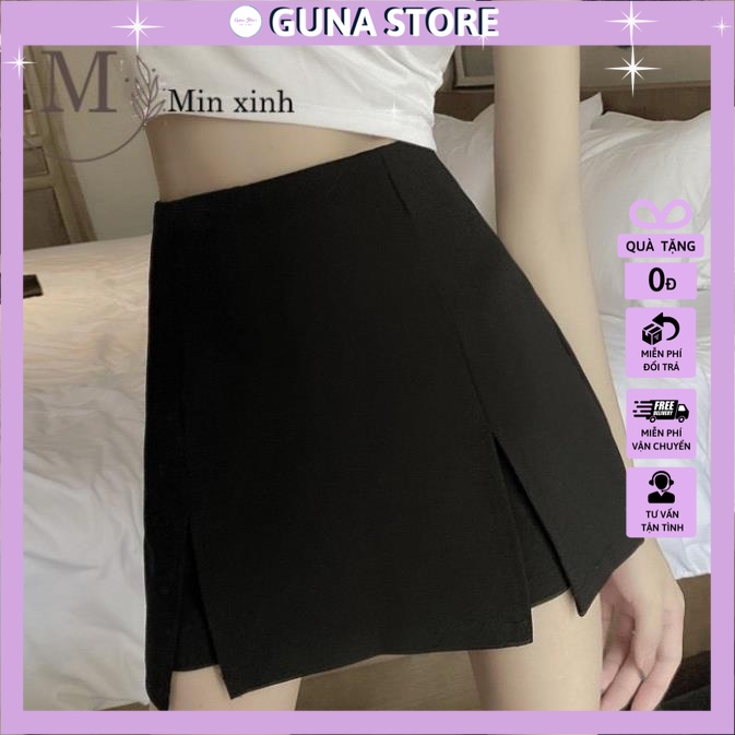 Quần Shorts Nữ Giả Váy Cạp Cao Sẻ Vạt 2 Bên Cực Xinh chất vải tuyết mưa mềm mại cạp cao tôn dáng