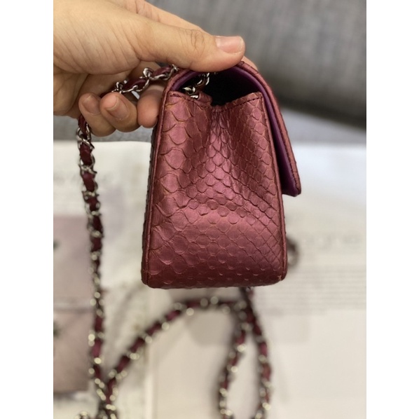 Túi xách cn da trănn thật size 20 si tuyển