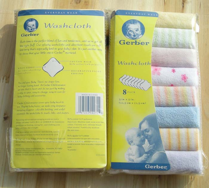 Set 8 Khăn Tay Cotton Hình Vuông Nhỏ Tiện Dụng Cho Bé