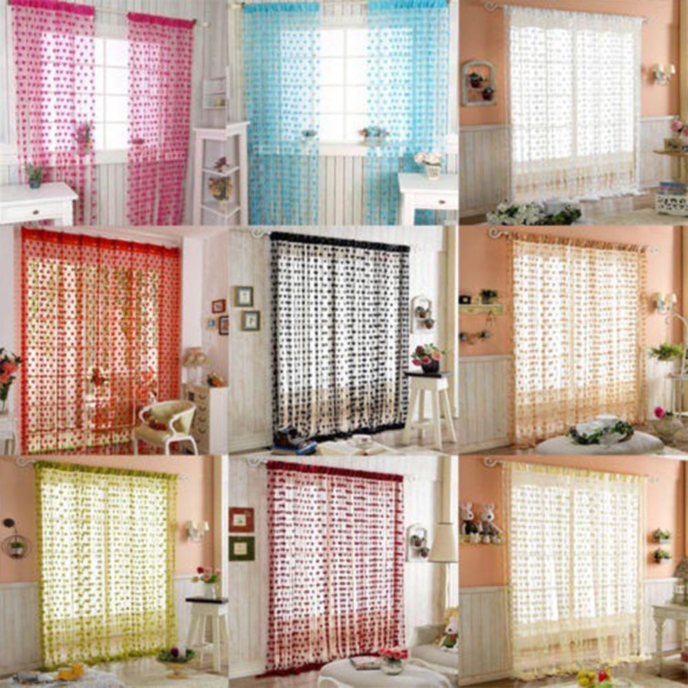MIQUEL Rèm Cửa Tua Rua Họa Tiết Trái Tim Chất Lượng Cao Mới