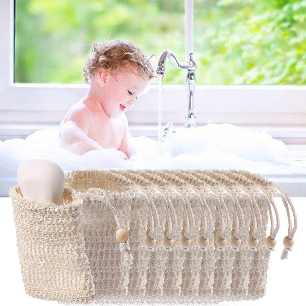 OCEANMAP Bộ 5 Túi Lưới Đựng Xà Phòng Chống Trượt Có Dây Rút Tiện Dụng