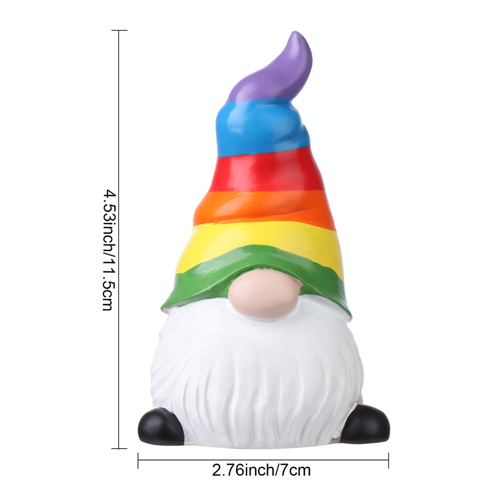 LUCKY Lawn Faceless Gnome Statue Figurines Outdoor Dwarf Garde Goblin Yard Ornaments Resin decoration Funny Magic Elves