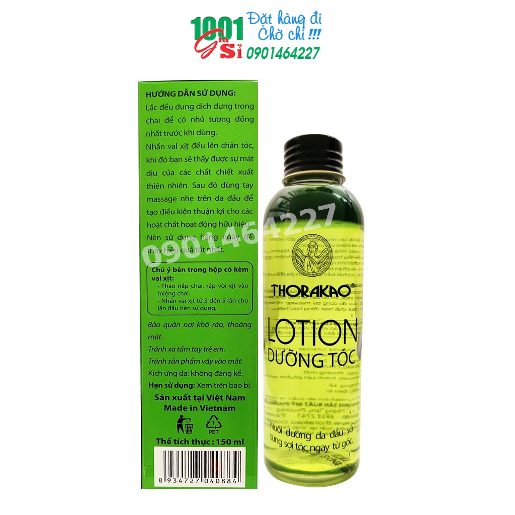 Lotion dưỡng tóc Thorakao 150ml (Tinh dầu bưởi mọc tóc, giảm rụng tóc, sạch gàu, tóc chắc khỏe)