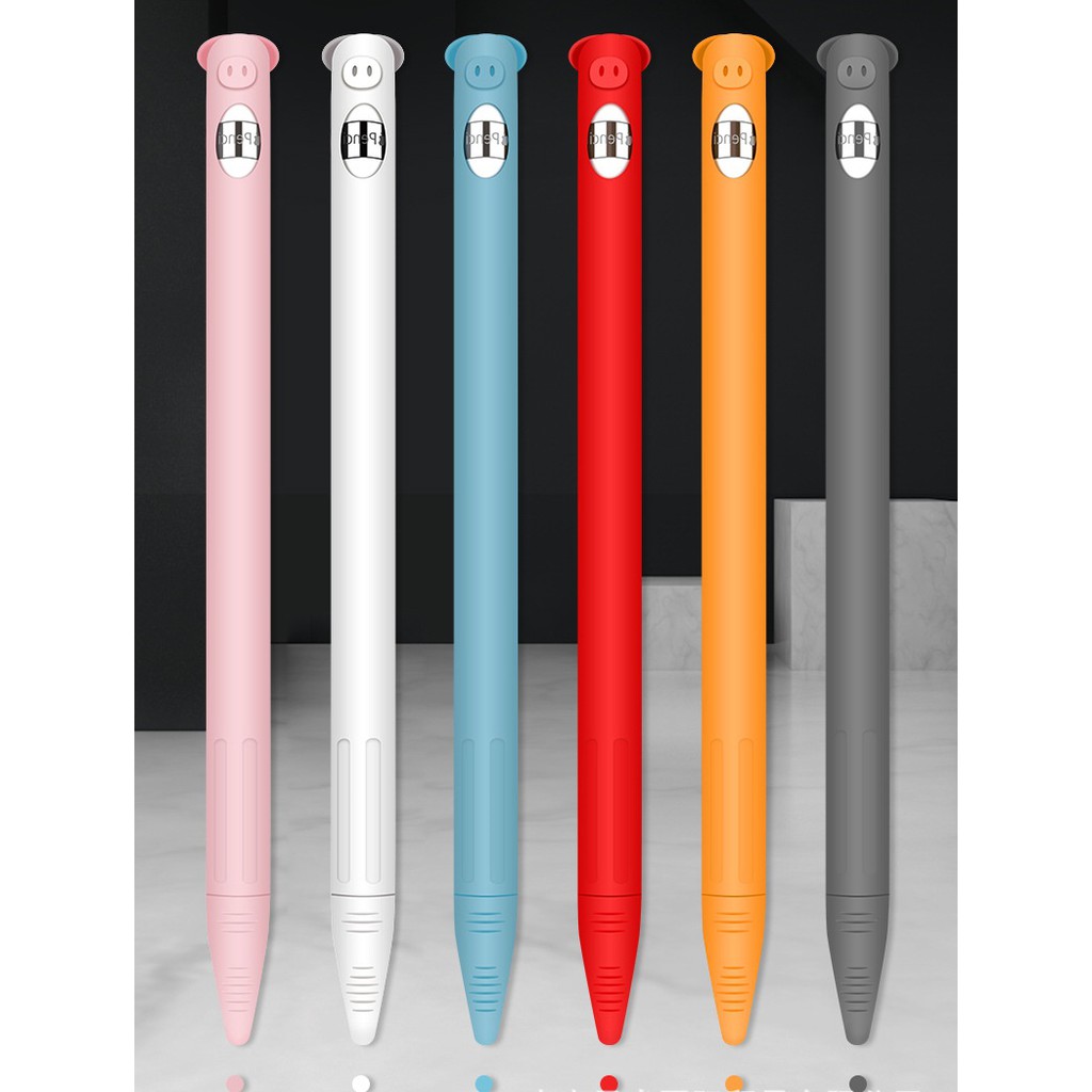 Vỏ Ốp silicon bọc bút dành cho Apple Pencil 1 Pencil 2 Heo Cute