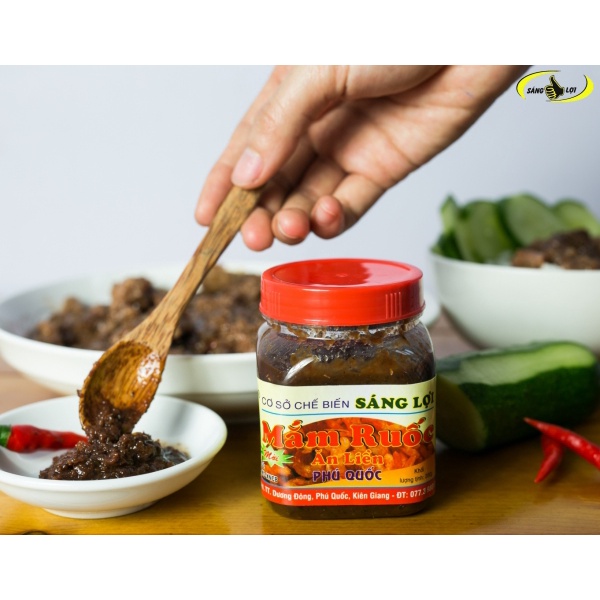 Mắm ruốc ăn liền Phú Quốc SÁNG LỢI - hũ nắp đỏ - đặc sản Phú Quốc
