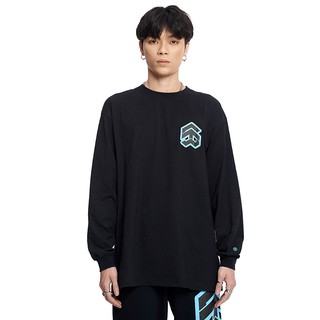 5THEWAY® /stroke/ BIG LOGO LS NEW TEE™ in BLACK aka Áo Thun Đen Tay Dài