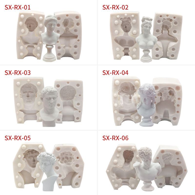 Khuôn silicon tạo hình làm đầu tượng từ nhựa resin độc đáo