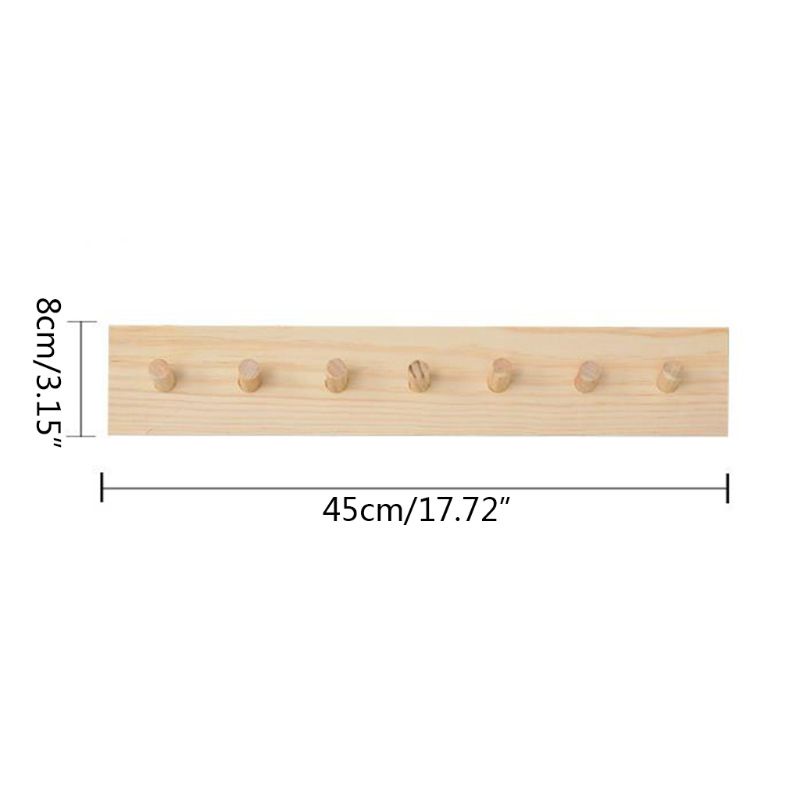 Móc Treo Đồ Gắn Tường Bằng Gỗ Phong Cách Bắc Âu