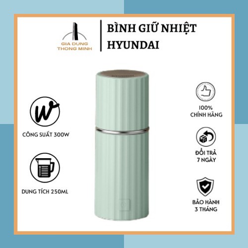 Bình giữ nhiệt Hyundai 💓 bình đun nước mini siêu tốc thông minh - Hàng chính hãng