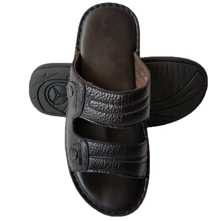 Dép Da Nam Da Bò, Dép Nam 2 Quai Da Bò Thật Cao Cấp HKT Shop DN256