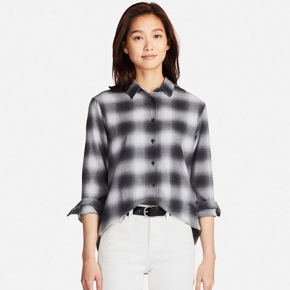 Áo sơ mi nữ flannel uniqlo