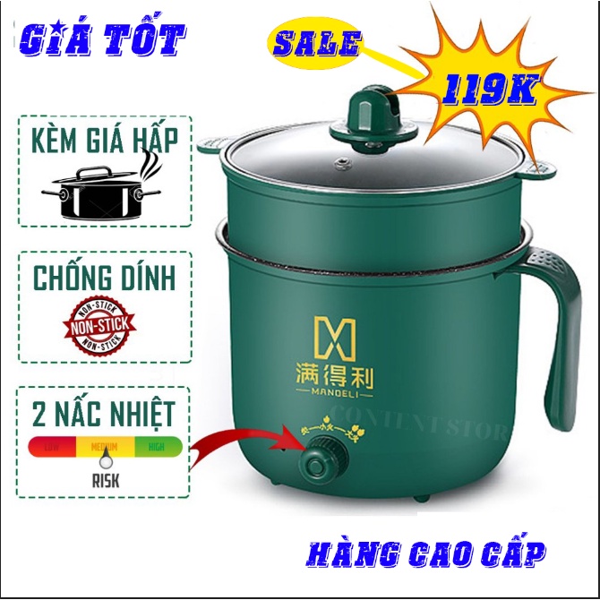 [Deal Sốc ❤️] NỒI LẨU MINI ĐIỆN ĐA NĂNG - CA MÌ 2 TẦNG CAO CẤP, KÈM LỒNG HẤP MẪU MỚI 2022