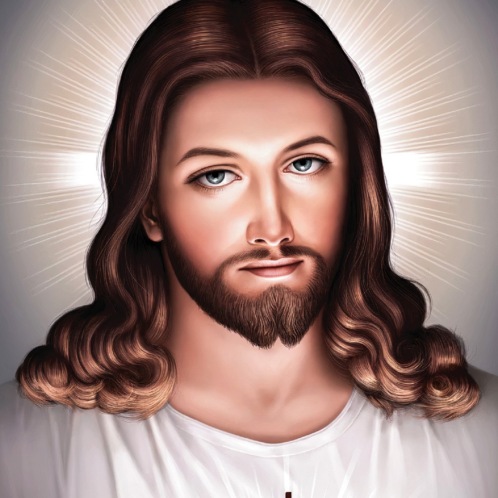 [NHIỀU MẪU] Tranh công giáo Chúa Jesu bằng vải phủ bóng cao cấp dày dặn 40x55cm
