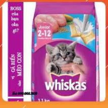 Thức ăn cho mèo con Whiskas Junior 1.1kg - Vị Cá Biển ( dành cho mèo con 2 - 12 tháng)[SHIP HỎA TỐC]