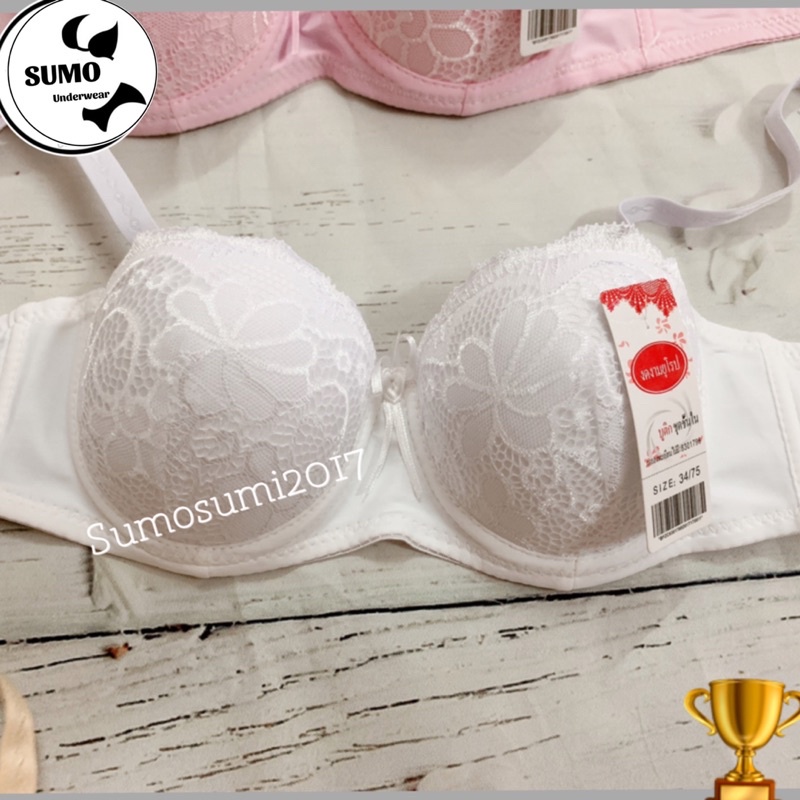 Áo lót nữ ren mềm, mút mỏng , phom quả nhỏ, có gọng định hình nâng ngực, kiểu quả tròn ngang. Sumo 6658
