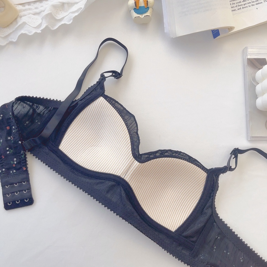 Áo ngực cotton đũi không gọng, Áo lót nữ mút mỏng êm nhẹ, 3 nấc cài SAVILL A739
