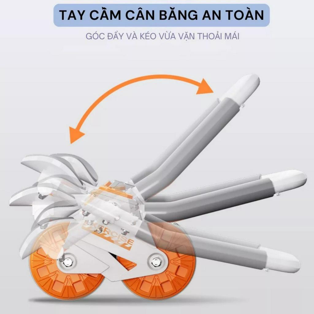 Dụng Cụ Tập Cơ Bụng Con Lăn Tập Bụng 4 Bánh Siêu Khỏe