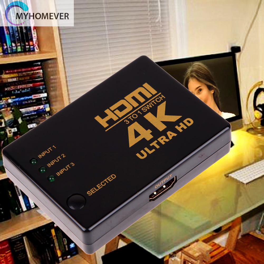 Bộ Chuyển Đổi Hdmi 4kx2k 3in 1out Ultra Hd Cho Hdtv Pc