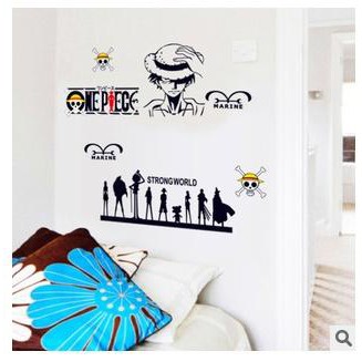 Sticker Dán Tường Họa Tiết Hình One Piece Theo Phong Cách Hoạt Hình Dùng Trang Trí Xe Hơi hoa lụa gương tròn hồ cá mini