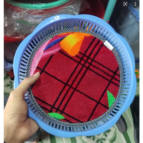 Bộ lót nồi vải nhung hình tròn 22cm chống nóng vệ sinh nồi