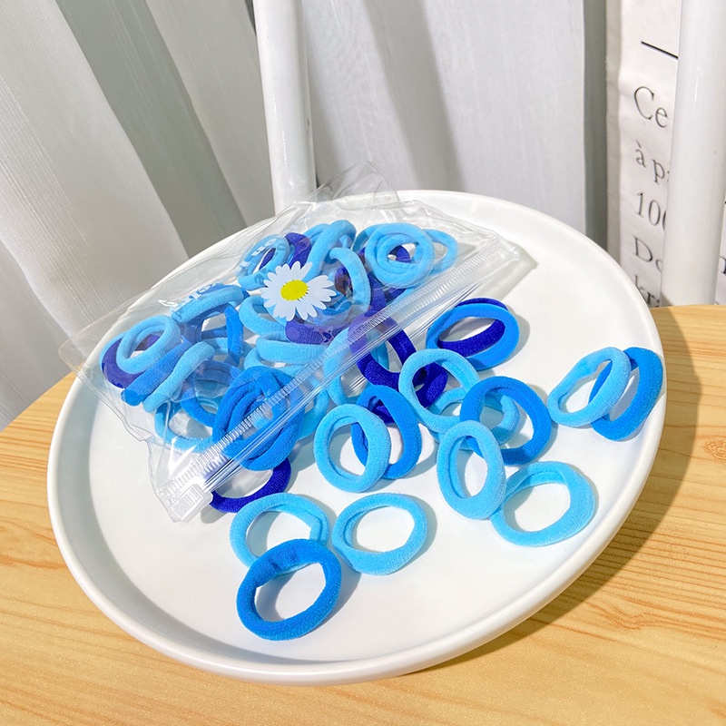 Set 50 dây cột tóc co giãn nhiều màu sắc xinh xắn tiện dụng