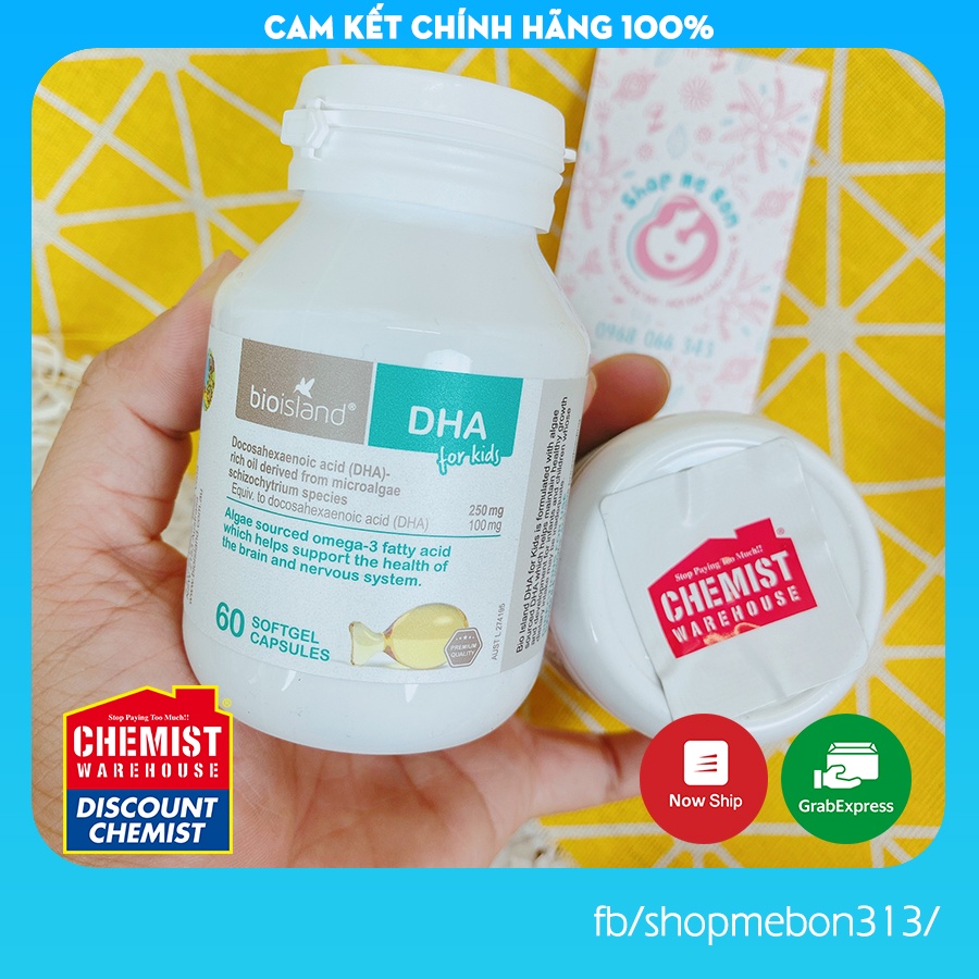 [Có Tem Chemist] Dha Bioisland cho Bé từ 6 tháng trở lên 60 viên - Xuất xứ Úc Chính Hãng