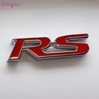 Miếng Dán Logo RS 3D Bằng Kim Loại Trang Trí Xe Hơi