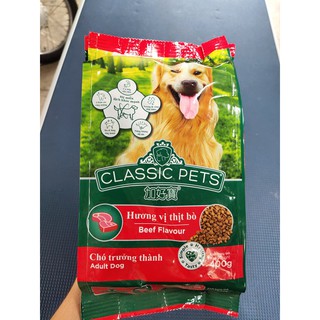 Thức Ăn Hạt Khô Cho Chó Lớn - Classic Pets - Beef Flavor - Vị Bò - Túi 400g