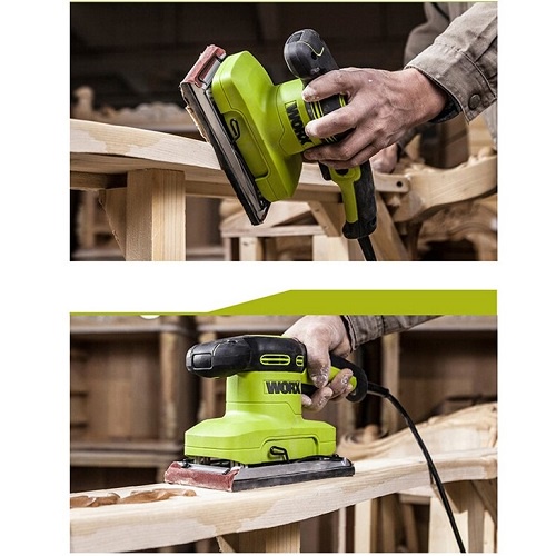 Máy Trà Nhám Rung 320W WU649 WORX Green