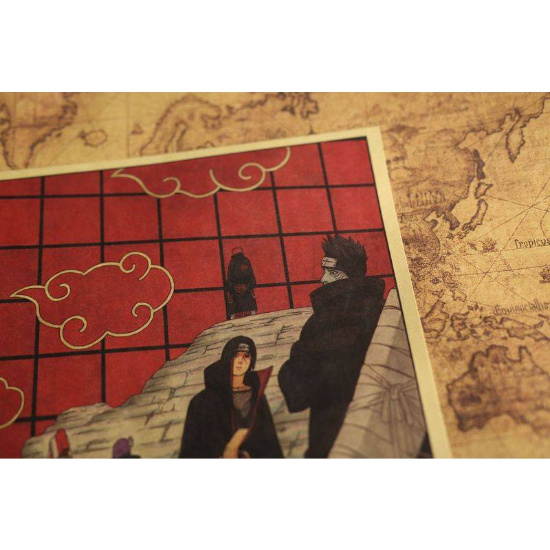 Tấm áp phích hình anime Naruto 50.5x35cm trang trí độc đáo