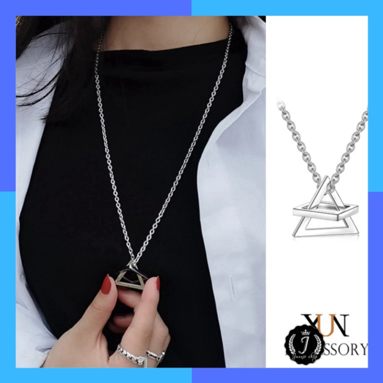Dây chuyền trang trí mặt hình tam giác đơn giản phong cách Hàn Quốc DC87